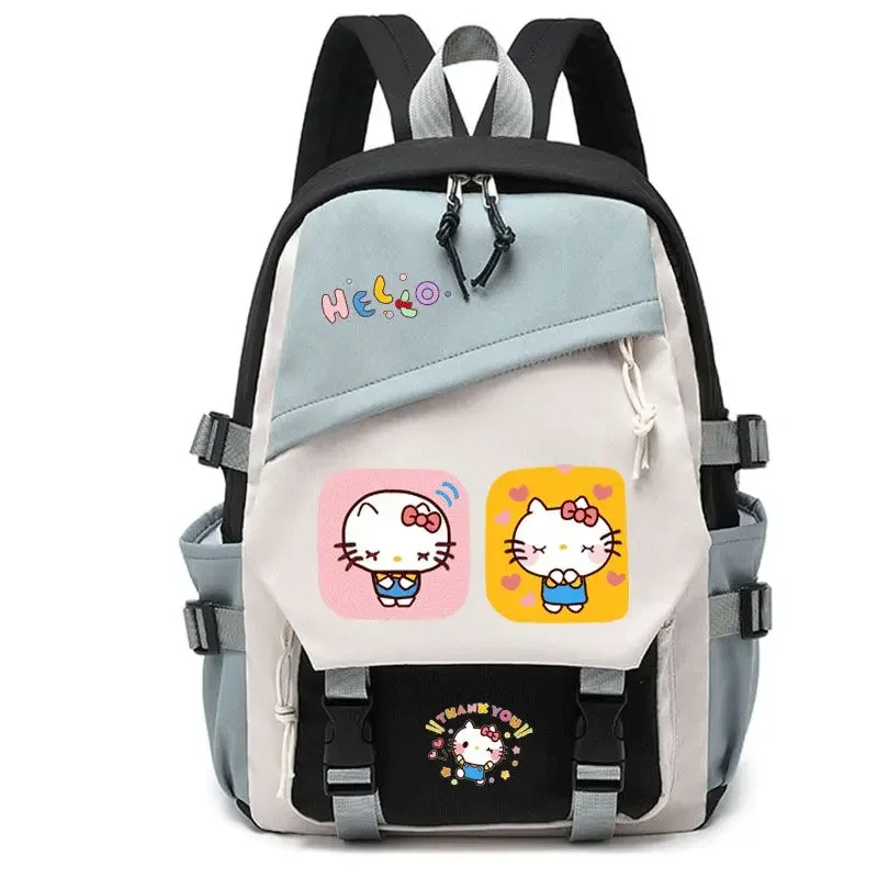 Sac à dos Kawaii Sanrio Mymelody Kuromi, cartable avec pompon, dessin animé, grande capacité, pour étudiants, pour l'extérieur, nouvelle collection