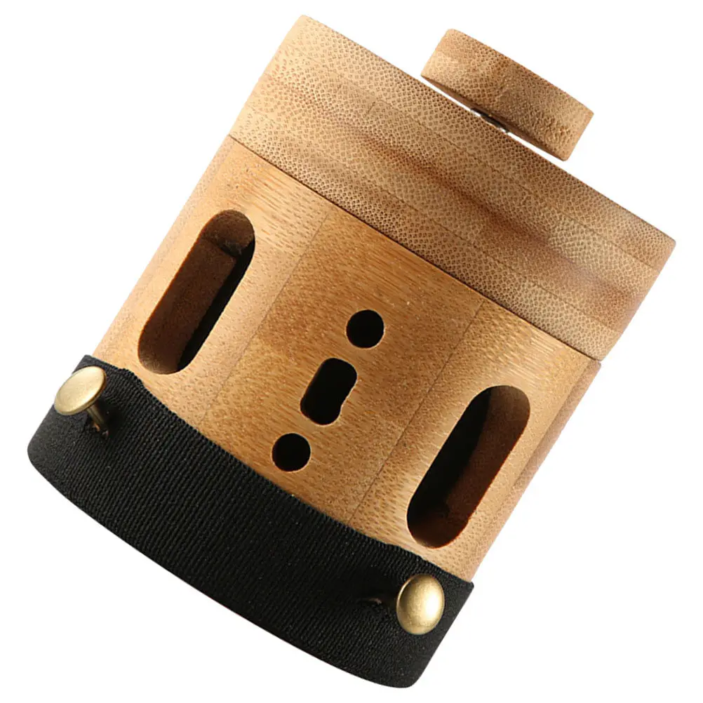Portable Bamboo Moxa Box Smokeless Moxibustion Burner Holder for Abdomen Waist Shoulder Relaxation Moxa Cone Burner