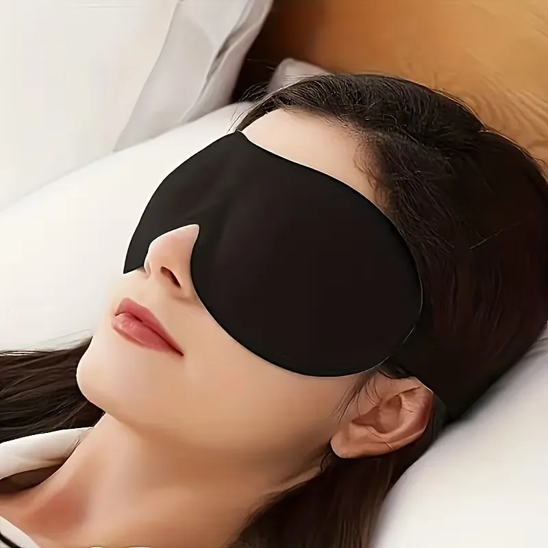 Masque de sommeil Contour 3D pour hommes et femmes, bandeau de voyage respirant en mousse à mémoire de forme sans pression avec sangle réglable bloquant la lumière