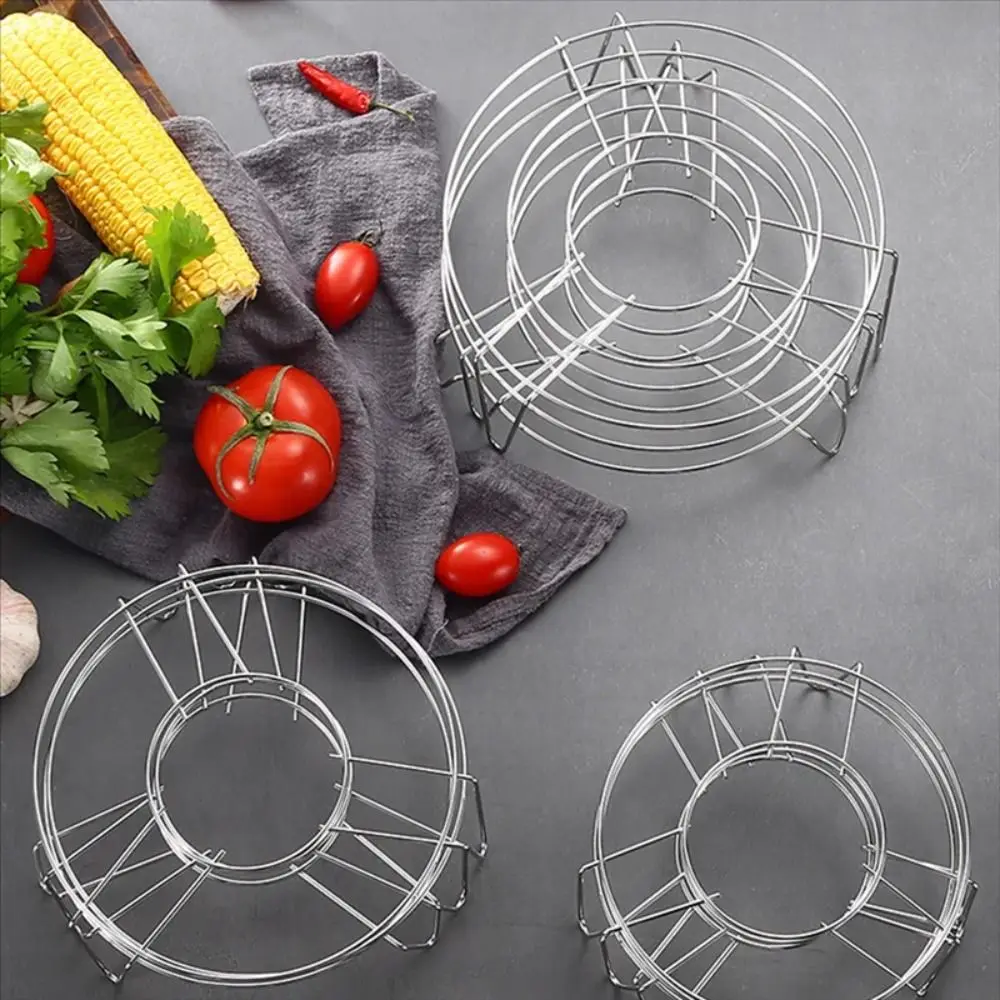 304 Stainless Steel Round Dumplings Steamed Grid Tray Stand Steamer Shelf Kitchen Cooking Utensils Pot Steaming Steamer Rack