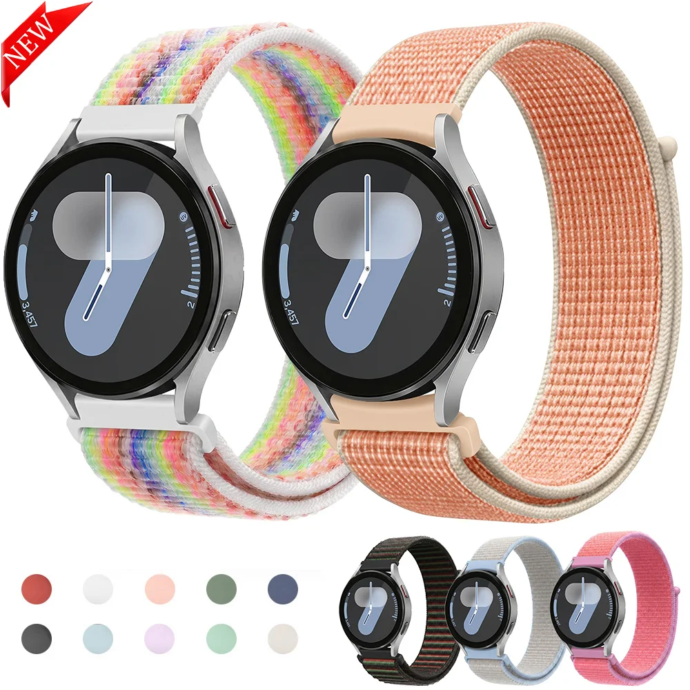 Nylon Loop Band for Samsung Galaxy Watch 6 4 7 classic/5 Pro/active 2/Gear S3 20mm/22mm Bracelet Huawei watch GT 6 5 4 2e 3 pro