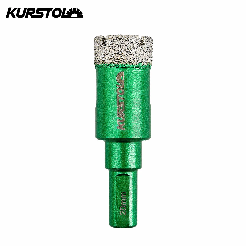 

KURSTOL Diamond Drill Bits Triangle Shank 20/25/28/32/35/38mm 1pc Porcelain Ceramic Granite Marble Stone Tile Drilling Core Bit