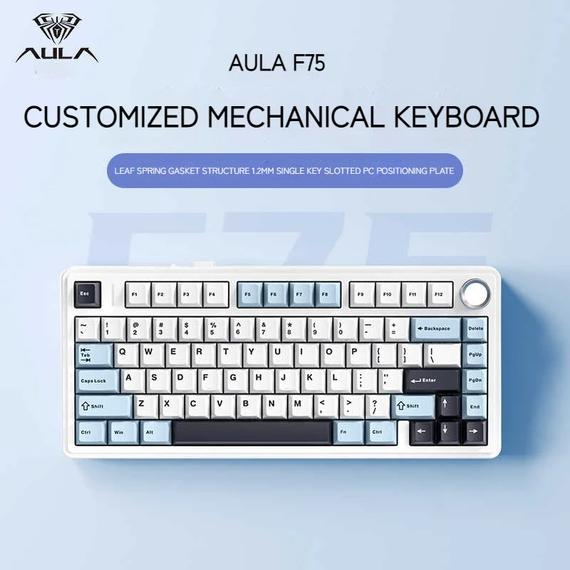 

AULA Tarantula F75 Customized Mechanical Keyboard Gasket Structure Full Key Hot Swap 2.4 Wireless Office Three Modes