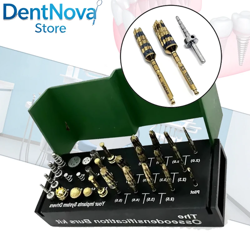 Osseodensificacion Bur Set Dental Implant Osteotomy Drill Sinus Lift Kit for Densah Bone Grafting
