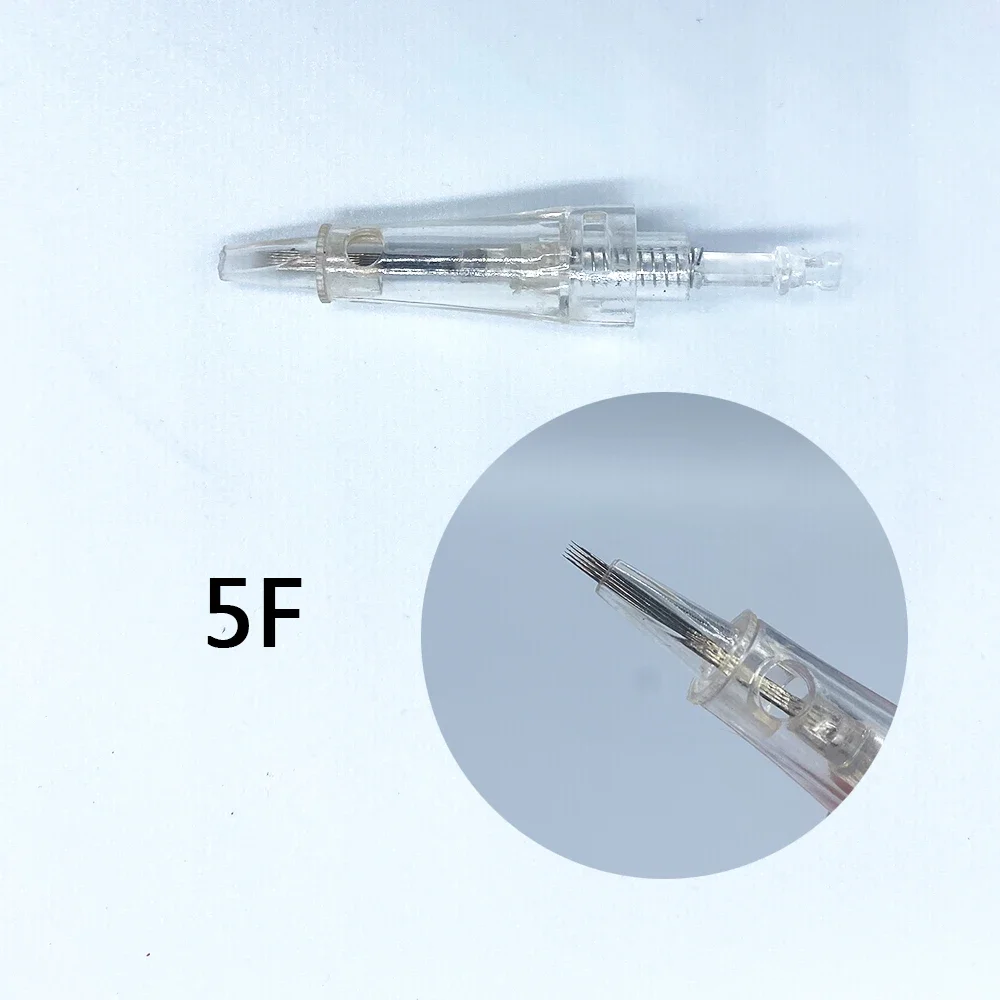 Aguja de cartucho de bayoneta desechable para Dispositivo de micropigmentación, maquillaje permanente, cejas, labios, tatuaje, pluma, agujas 1/3/5R