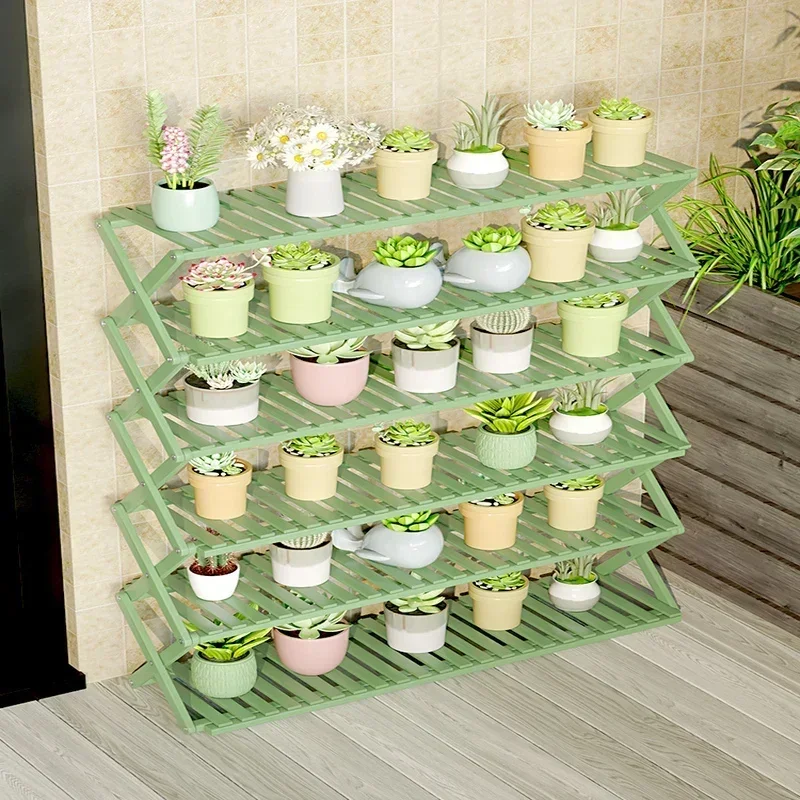 Wooden Display Shelf Organizer Multilayer Plant Stand Living Room Balcony Furniture Rustic Display Rack