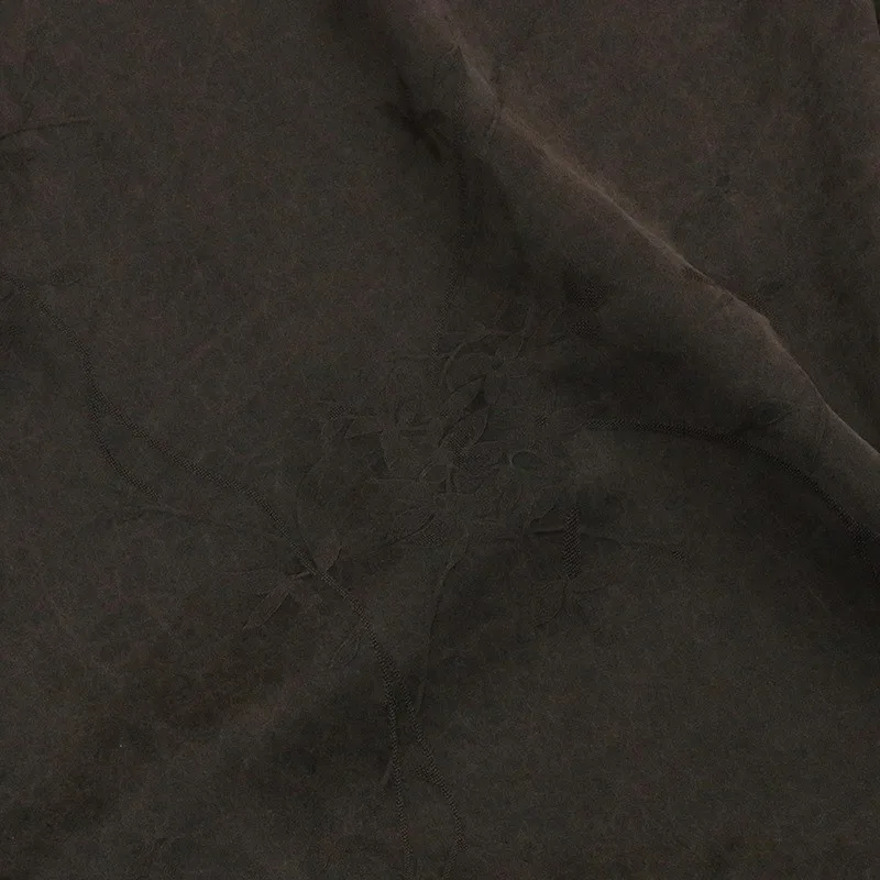 Silk plain satin jacquard wind grass pattern fragrant gauze fabric cheongsam clothing ramie
