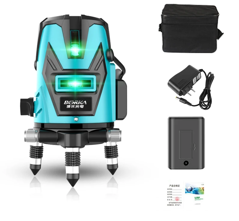 Portable Versatile 5-Line Green Laser Level Industrial & DIY Grade For Multiple Applications