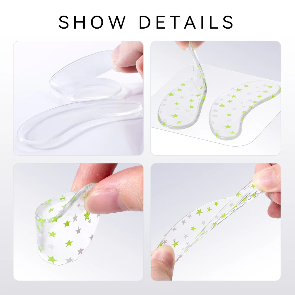 DAMMAN 1/5 Pair Silicone Eye Patches for Lash Extension Reusable Eyelash Extension Under Eye Pads with Box Lash Lift Tools