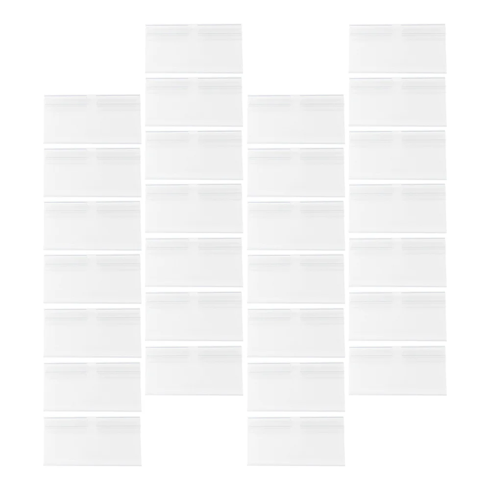 

50 шт., держатель для ценников, прозрачная многоразовая полка, дисплей для розничного магазина, супермаркета, держатель для знаков, прозрачные держатели для этикеток