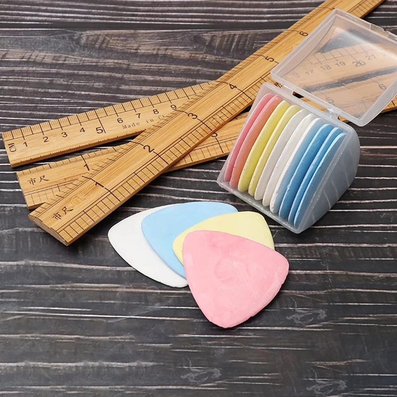 30Pcs Colored Sewing Chalk Kit Triangular Box Garment Marking Tools And Accessories for Tailoring And Crafting