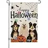 Happy Halloween Dog Garden Flag with Lights for Yard Outside Decor llz