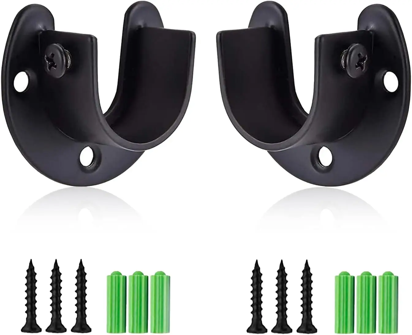 

Stainless Steel Closet Rod Bracket 1-1/4 Inch Heavy Duty Rod Holder 2 Pack with Screws for Closet Bathroom Laundry