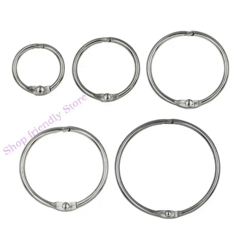594A 10Pack Loose Leaf Book Binder Rings Key Rings O-Ring for School Office-Home