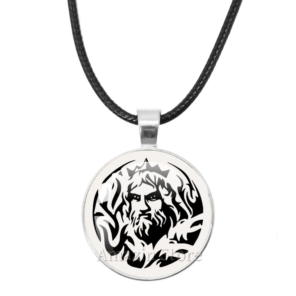 LIKGREAT GREEK MYTHOLOGY 25mm Leather Rope Necklace Pendants Jewelry Vintage13 Style Gifts for Men Women JD036