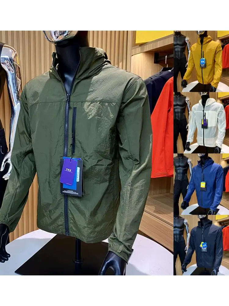 

Outdoor Casual Men's Lightweight Breathable Sun-Protective Jaet Spring Summer New Arrival Stand Fit Long Sve Zipper