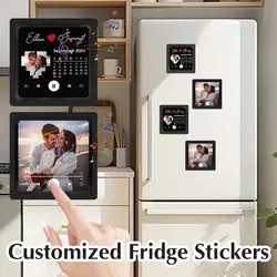 Customized Fridge Magnet Custom Song Refrigerator Magnet Personalized Spotify Music Album Cover Magnetic Stickers Gifts