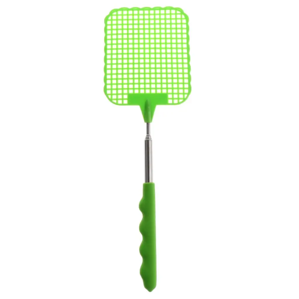 Telescopic Fly Swatter Compact Stainless Steel Rod Portable Flapper Remover for Home Kitchen Camping