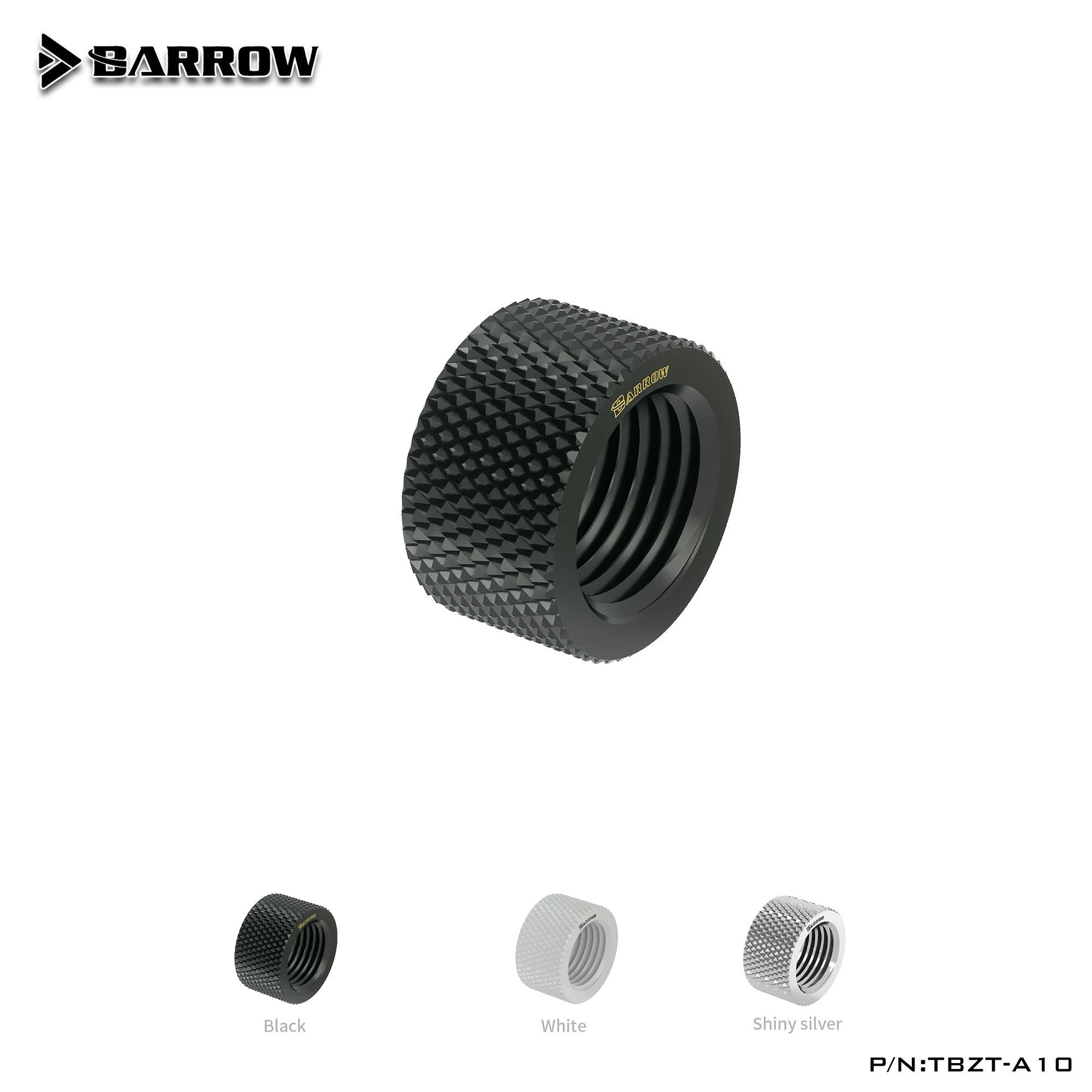 Carrinho de mão g1/4 "duplo conector de rosca interna em linha reta sobre acessórios, preto/prata brilhante/branco, TBZT-A10