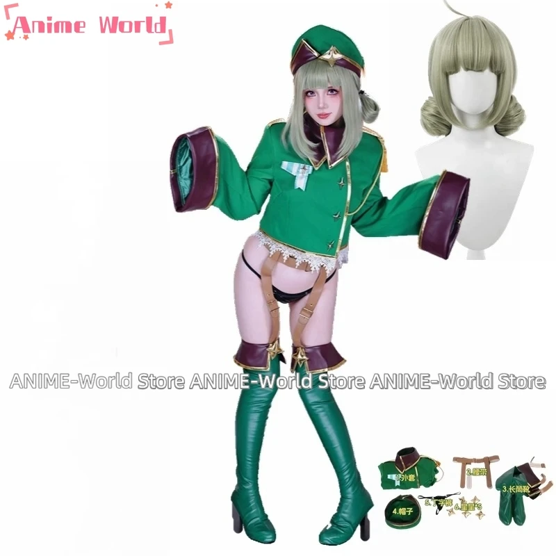 Anime Gushing over Magical Girls Araga Kiwi Cosplay Costume With Shoes Hat Party Role Play Clothing I Admire Magical Girls Wig