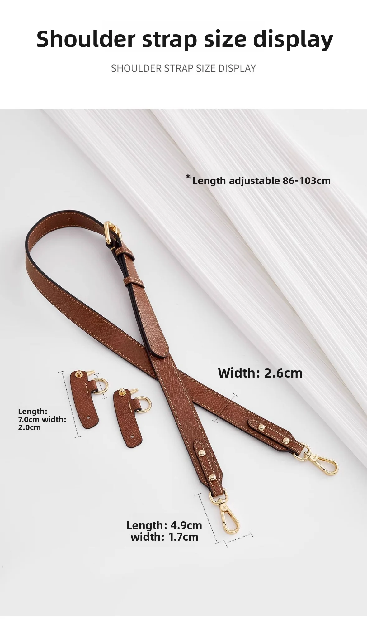 Leather Bag Shoulder Strap for Longchamp S Durable Leather Bag Strap Conversion Kit for Women Crossbody Bags