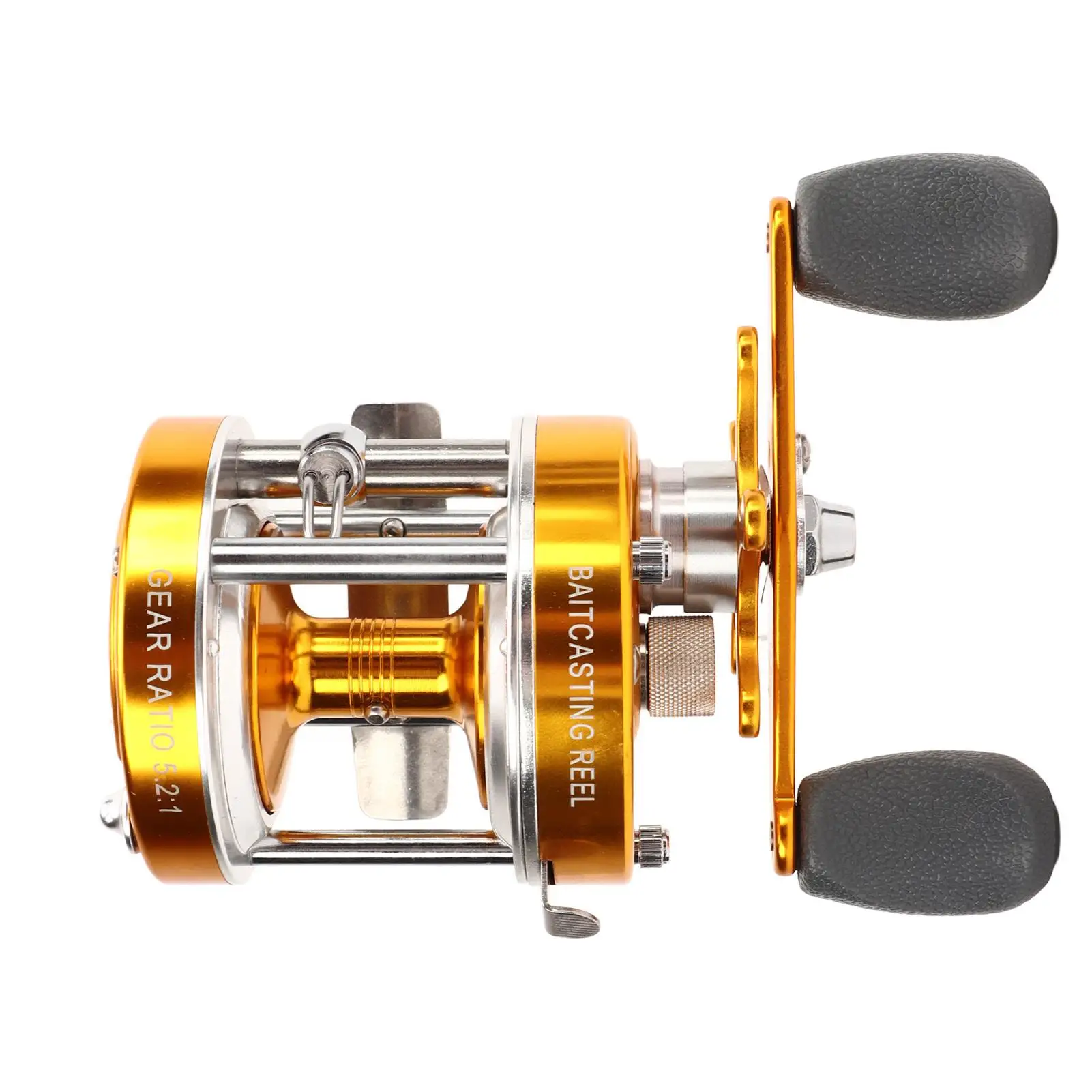 

Silent Baitcasting Reel - Durable Metal & Rubber, Labor-Saving Centrifugal Brake, Extended Rocker Arm for river Fishing