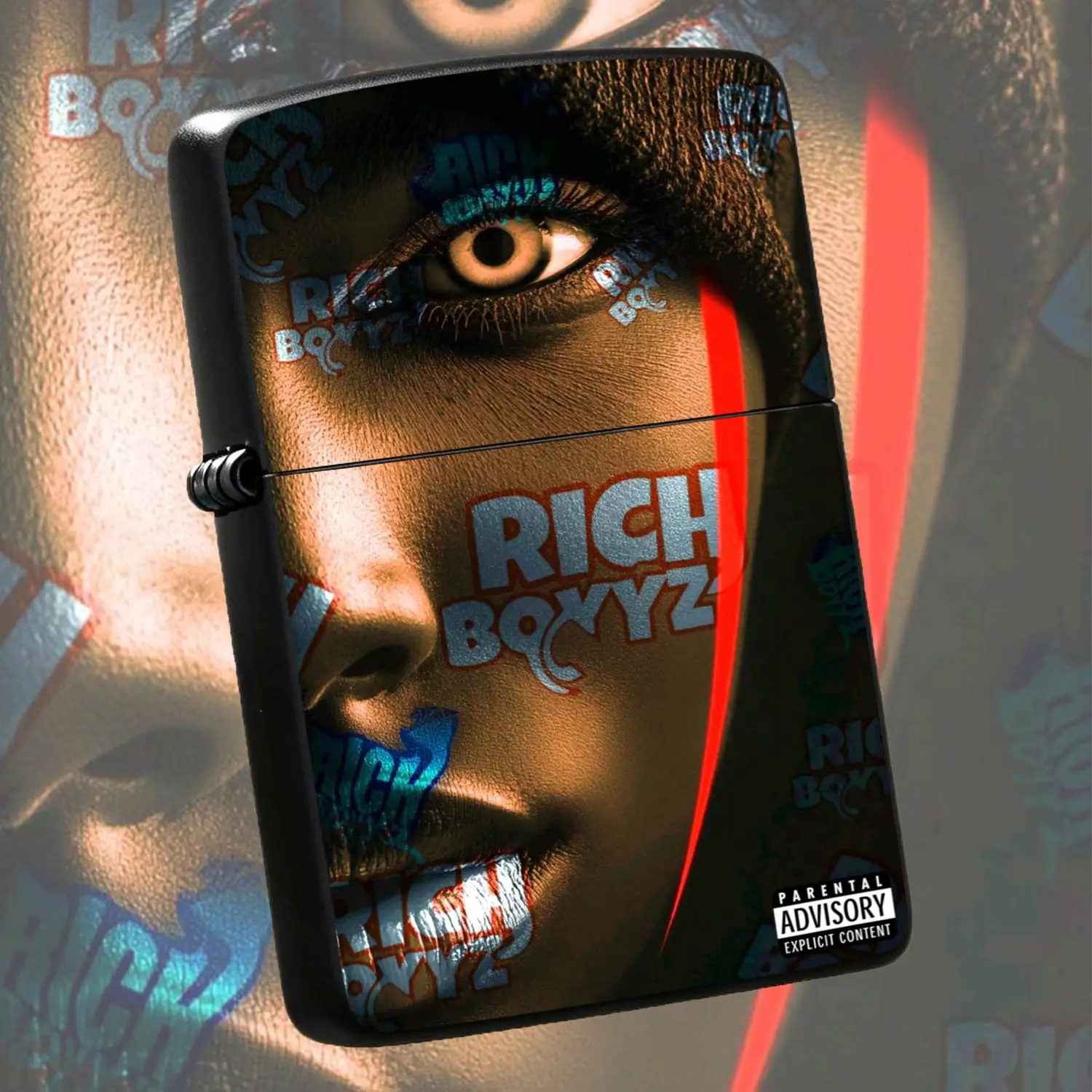 Creative Rich Boyyz Art Print Portable Lighter, Stylish Human Face Visual Design Decor Ignition Tool, Sleek Trendy Pocket Size Igniter For Daily Use, Travel, Camping, Party, Gifting, Reliable Practical Accessory For All A Humorous And Inter