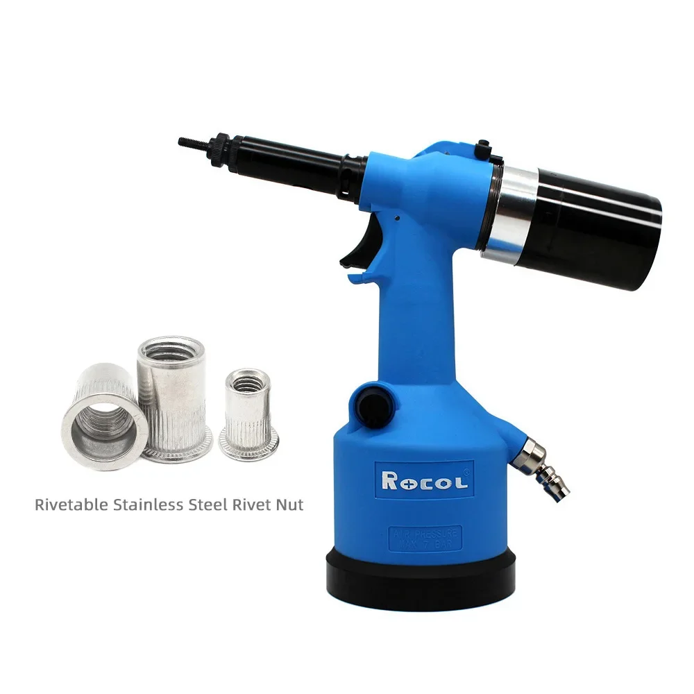 

Industrial Hydraulic Pneumatic Riveter Automatic Air Rivet Nut -Gun Tool Setting Kit Rivnut Riveting Metric