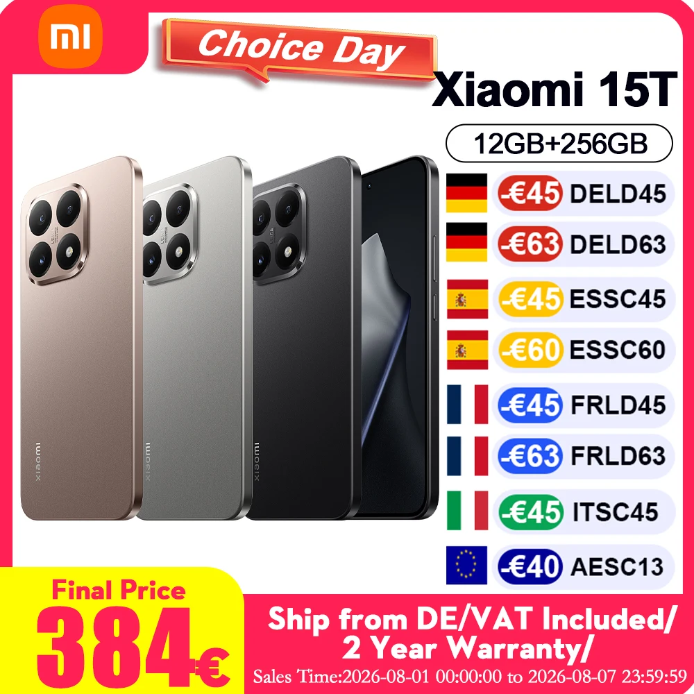Versión Global Xiaomi 15T 12GB 256GB Teléfonos Móviles Cámara Triple Leica Ecos…
