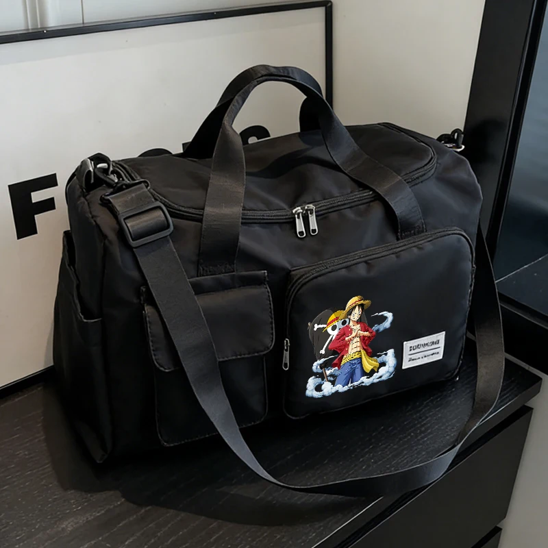 

One Piece Travel Bag Large Capacity Portable Luggage Bag Boy Girl Cartoon Anime Shoulder Bag Sports Fitness Fashion Satchel Gift
