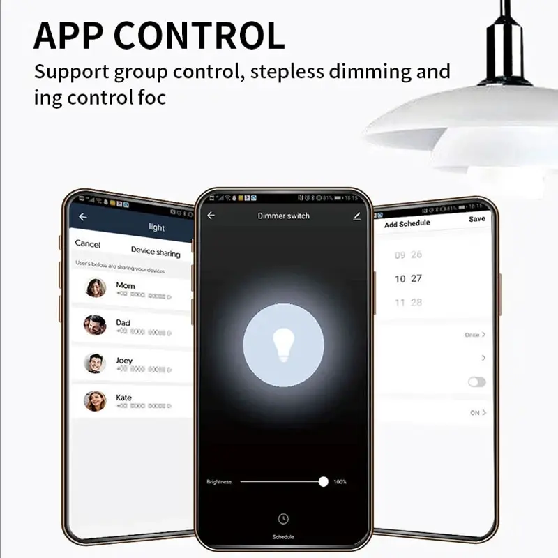 Tuya WiFi EU Smart Dimmer Switch Light Wireless Touch Smart Life APP interruttore della lampada di controllo vocale funziona con Alexa Google Home