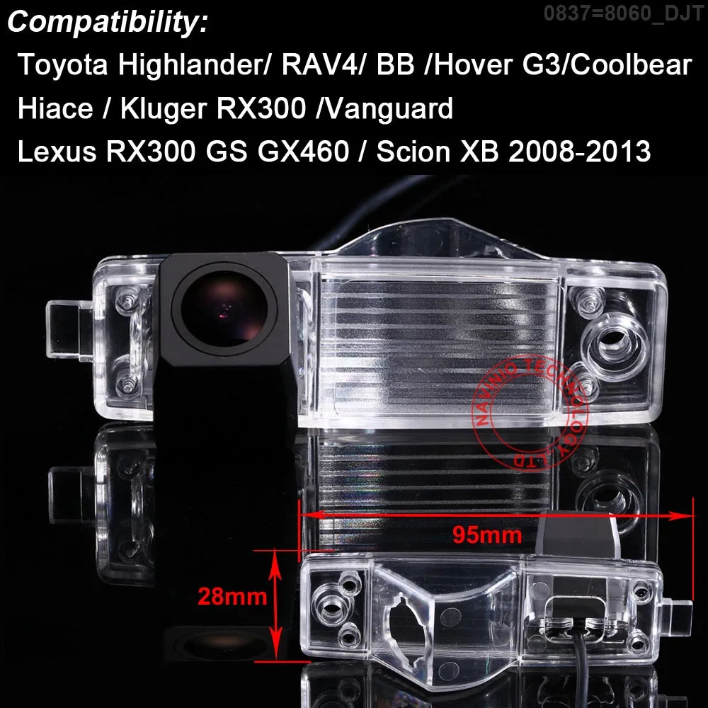 Car rear view camera for Toyota Highlander/ RAV4/ BB /Hover G3/Coolbear Hiace /Kluger RX300 Nanguard/ Lexus RX300 GS GX460/Scion