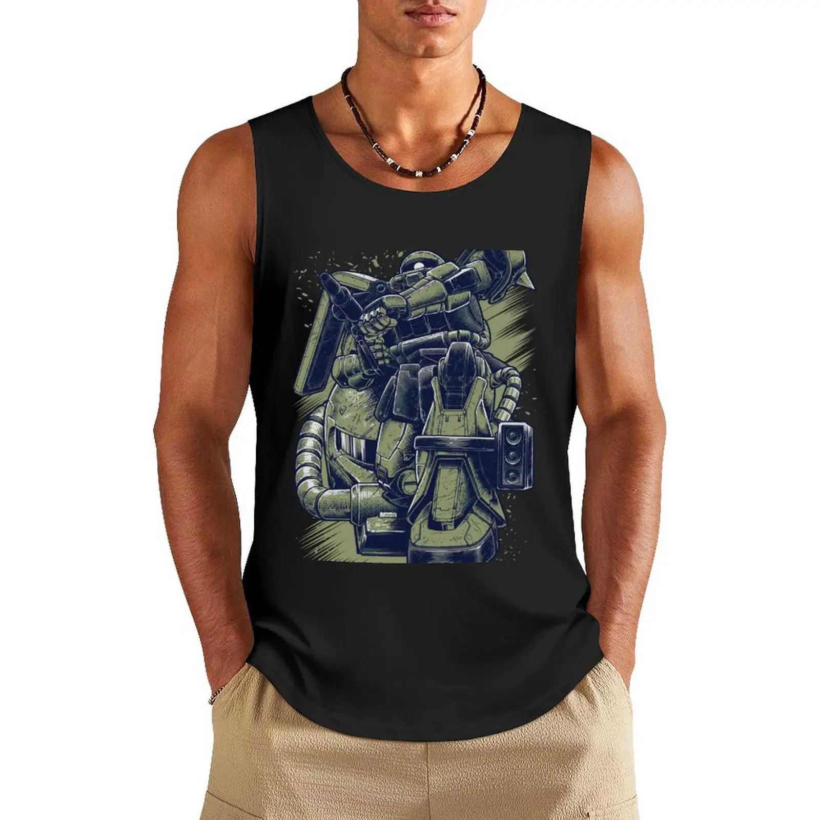 ZAKU Tank Top Men's gym Fitness men clothing Men gym sportswear clothes for men