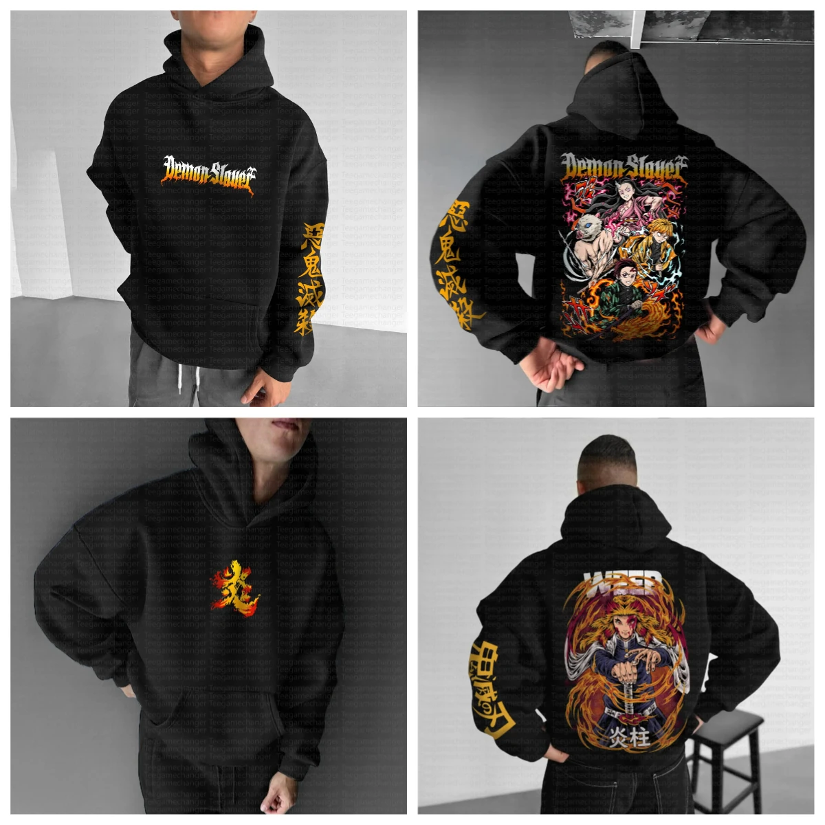 

Bandai Premium Demon Slayer Hooded Sweatshirt Mens Pullover Hoodie Cotton Print Hoodie Breathable Comfort Hoody