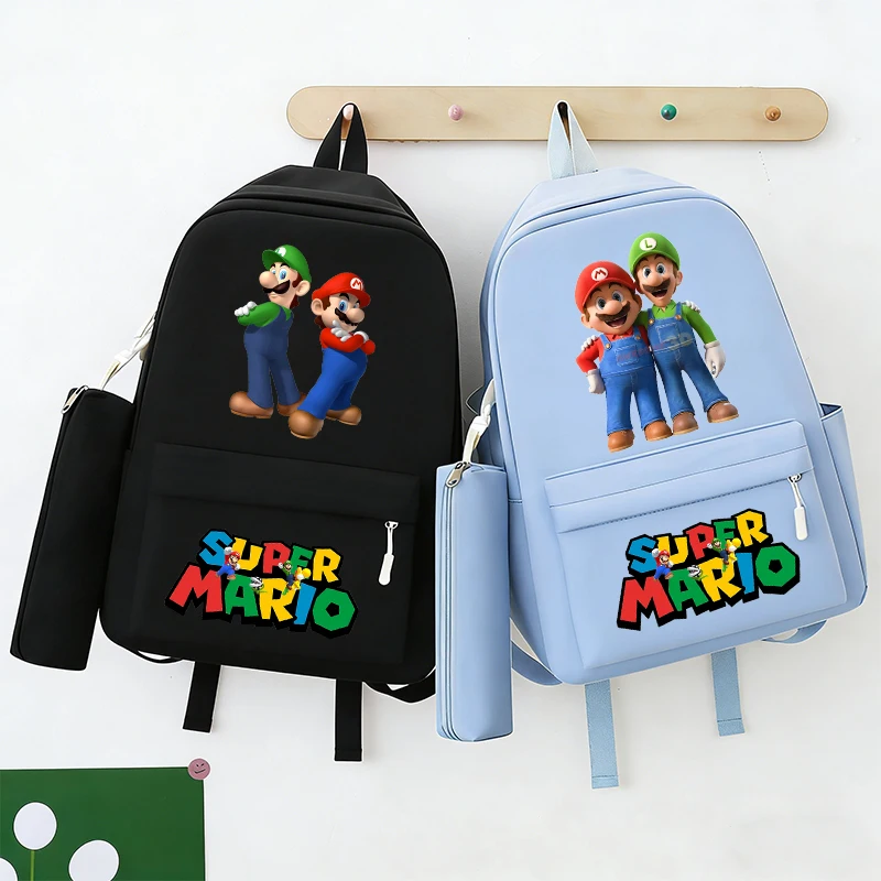 

Super Marios Backpack Pencil Case for Boy Girl Student Teenager BookBags Men Women Rucksack Travel Backpack Mochila Escolar