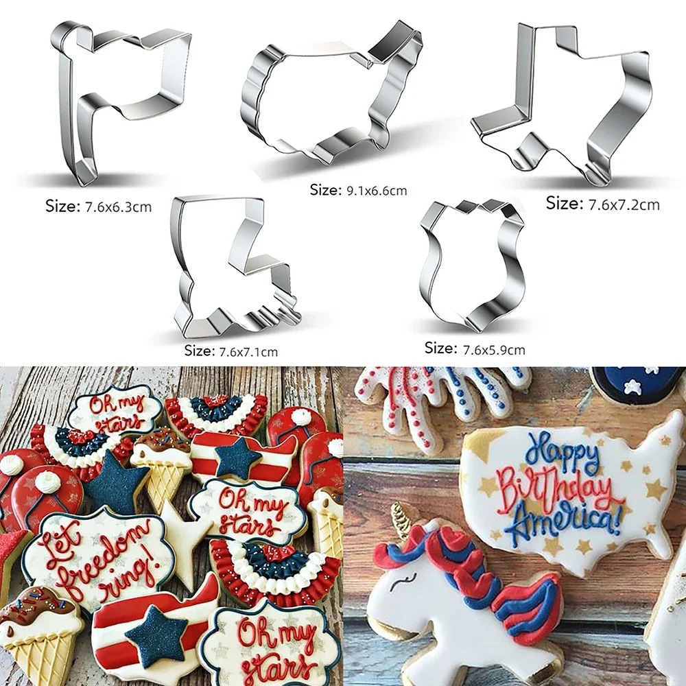 Flag Badge Logo Cookie Cutter Mold Stainless Steel Home Cake Biscuits Decoration Baking Mold