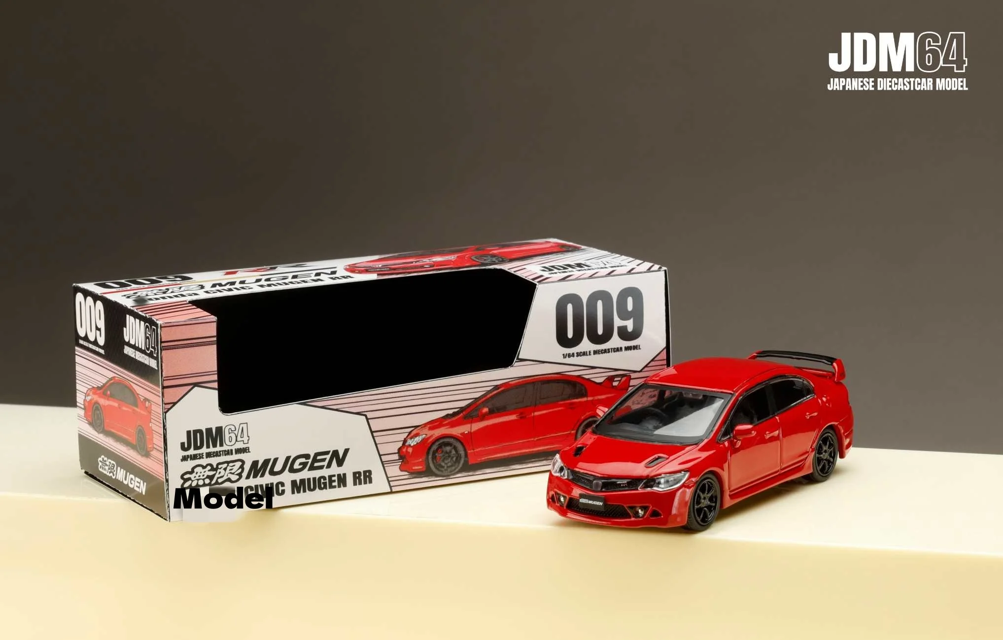 JDM64 1:64 HJDM009-15 CIVIC MUGEN RR (FD2) MILANO RED, коллекционная модель автомобиля из литого металла, лимитированная серия, сплав