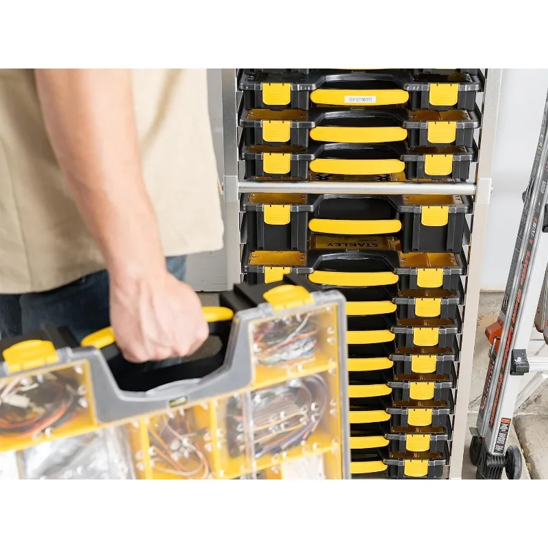 home. Premium Storage Rack for Yellow Tool Boxes, Utility Rack for Tools and supplies (Full Rack: 59