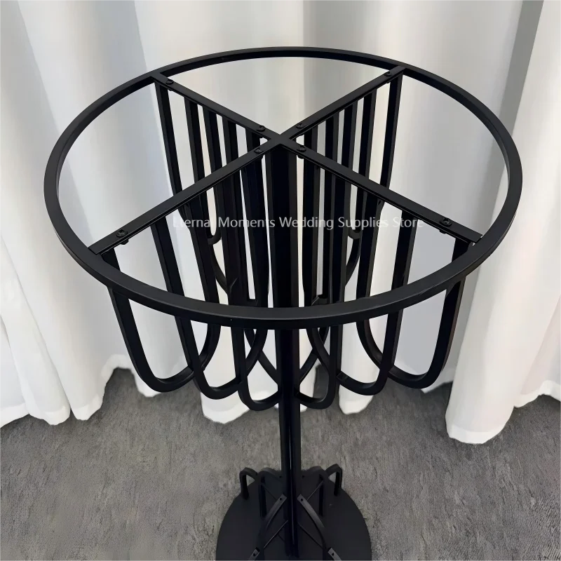 90cm Schwarzer Hochzeitsbogen-Tischschmuck, Moderner Metall-Blumenständer, Luxuriöse Tischdekoration für Partys und Bankette, Großpackung mit 6 Stück/1 Stück – Detail 4