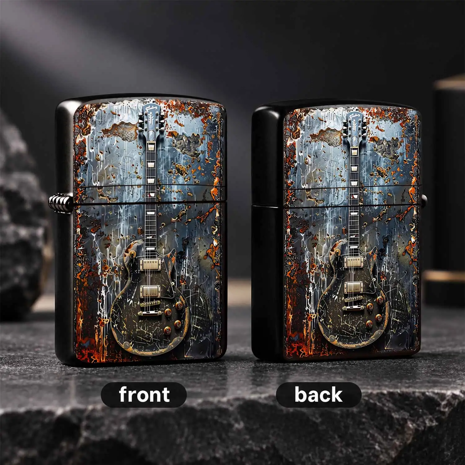 Vintage Distressed Electric Guitar Themed Portable Accessory, Cool Rock Style Creative Practical Item, Ideal forLovers, Perfect for Daily Use, Gifting and, Unique Artistic Decorative Supply for All Occasions A Humorous And Interesting Light