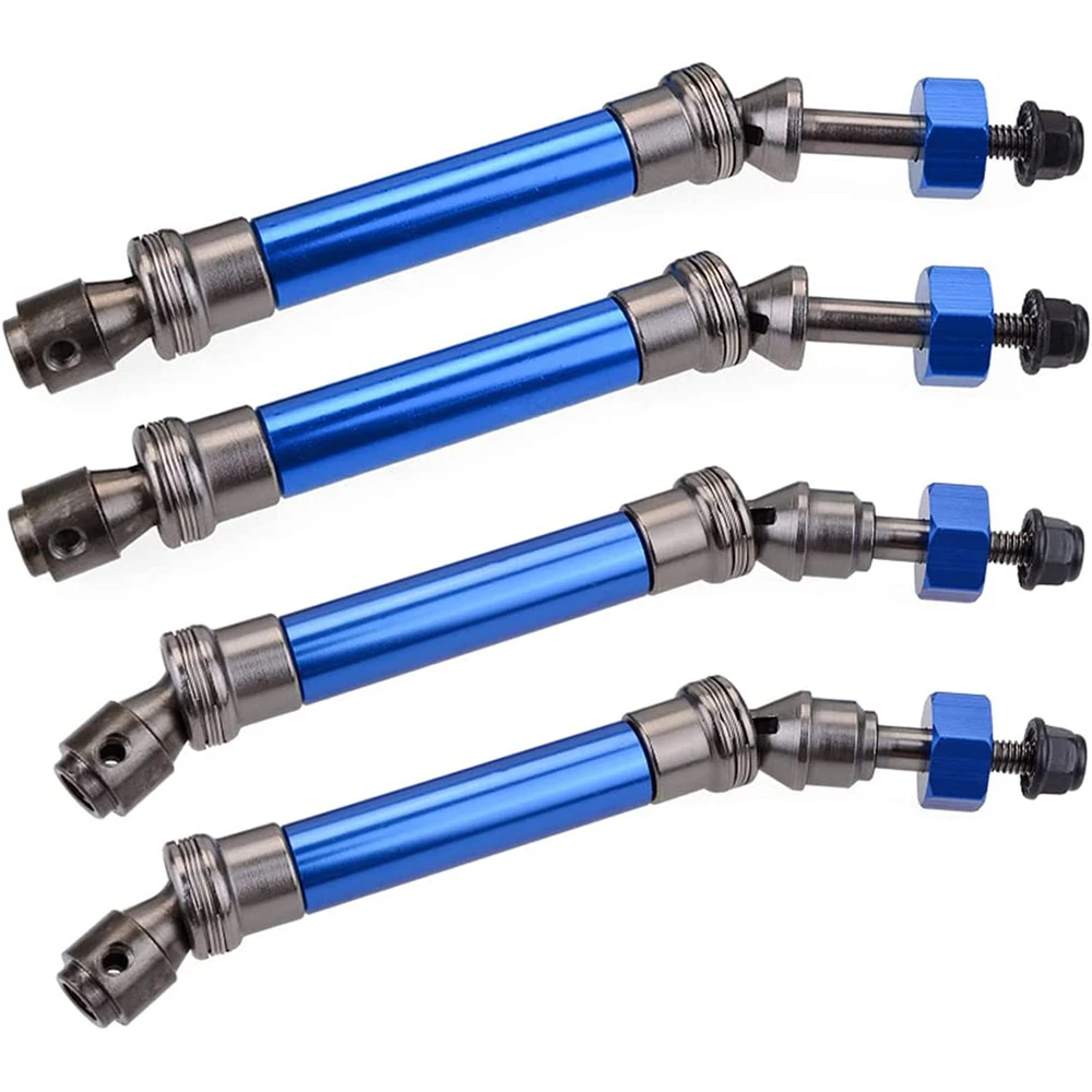 

4Pcs RC Car Front Rear Drive Shaft CVD Fit For 1/10 Traxxas Slash Rustler 4x4 VXL