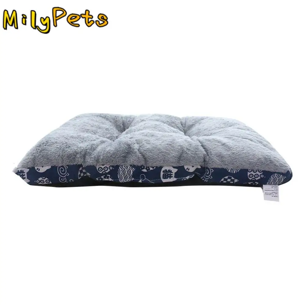 

Cartoon Pattern Pet Sleeping Pad Soft Thickened Cat Warm Floor Mat Cat Cushion Cotton/Canvas Cat Blanket Pad