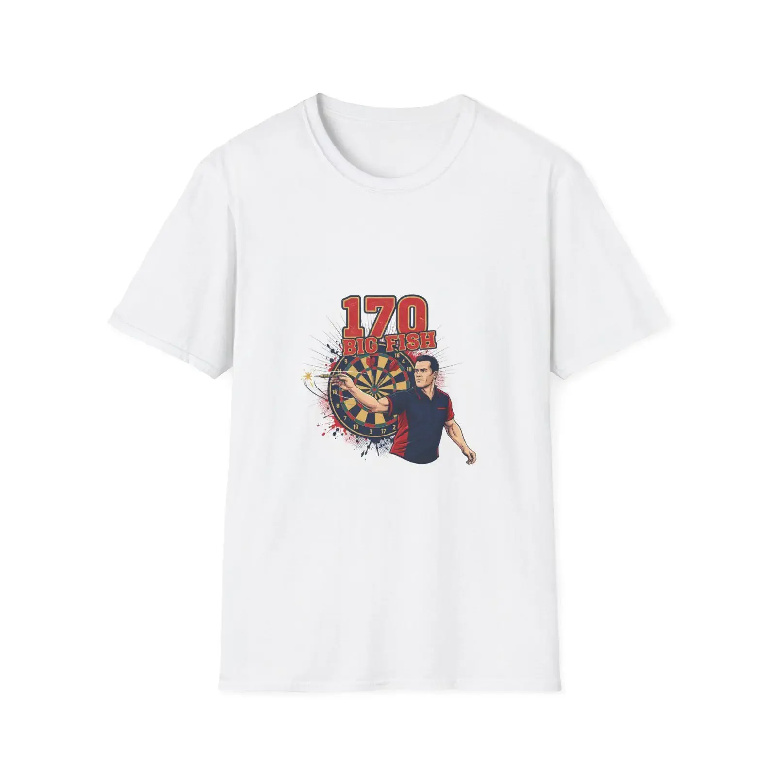 170 Bullseye Darts Player T Shirt Dartboard  vintage Washed graphic Slightly fashion Stretched homme designer clothes