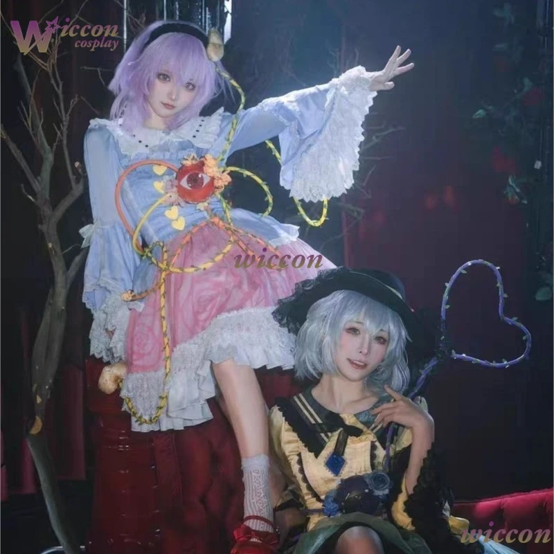 Satori Komeiji Cosplay Lolita Dress Palace of the Earth Spirits Touhou Project Mystia's Izakaya Costume Outfit Anime Cosplay view 5