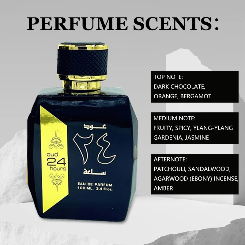 100ml Original Al árabe Eau De Parfum duradero alto lujo Noble Medio Oriente Perfume aceite feromonas Perfume Masculino Importado