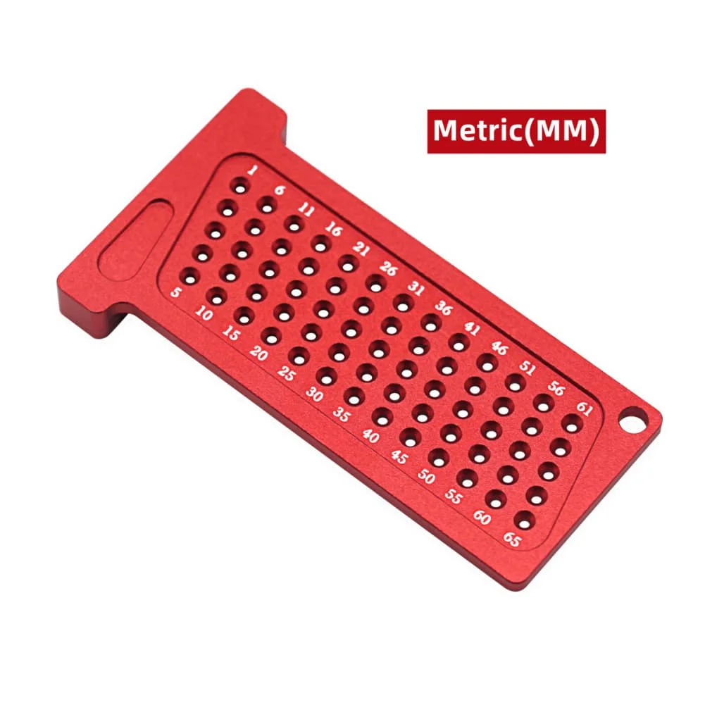 Aluminum Alloy Carpentry T Square Ruler 100mm 4 Inch with Clear Metric and Inch Graduations for Accurate Layout