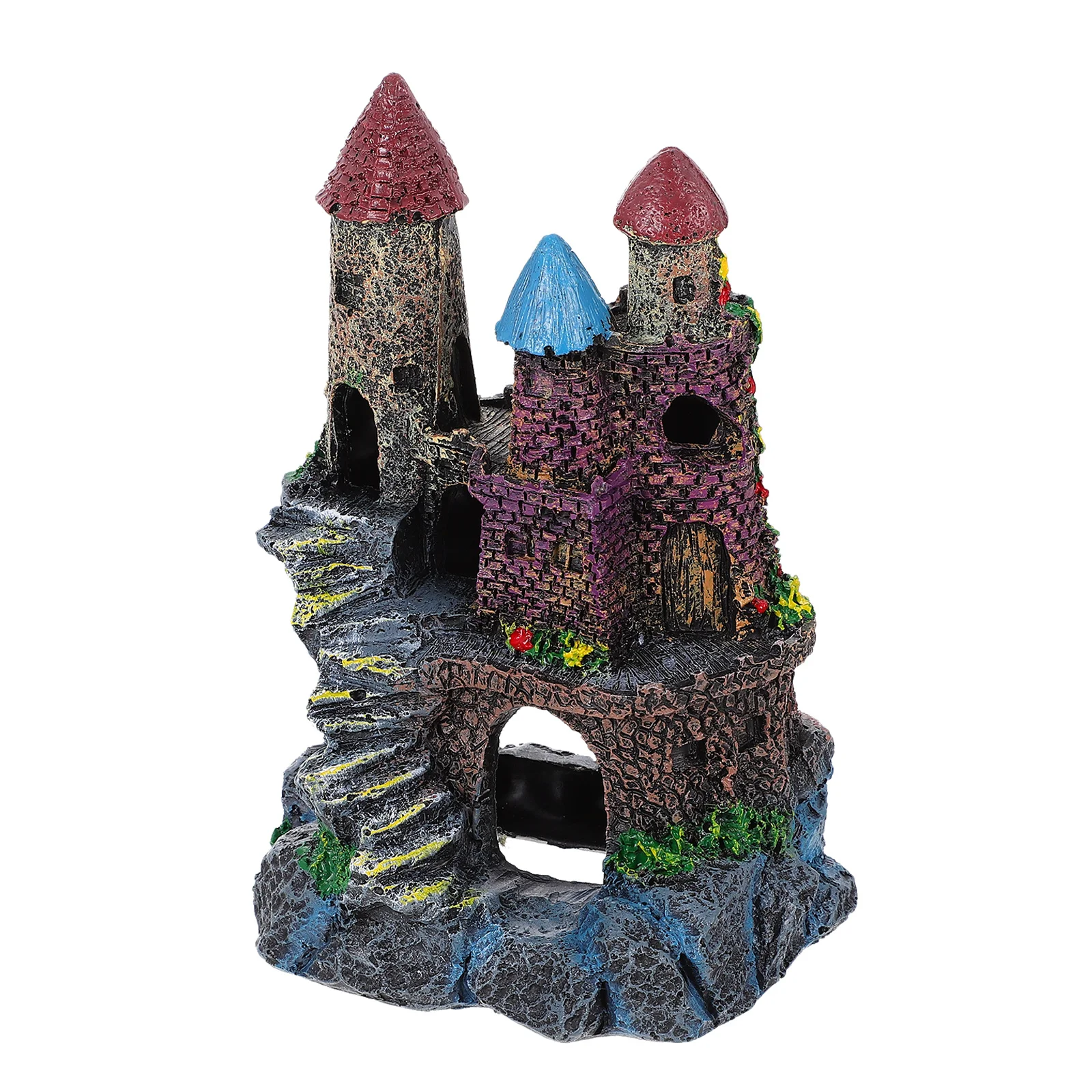 

Aquarium Fish Tank Resin Castle Cave Hideout Vintage Architectural Decoration Aquarium Castle Ornament Fish Tank Landscape