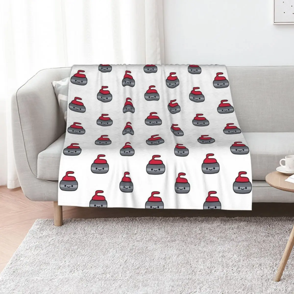 Curling Puck Throw Blanket Picnic Luxury Thicken Summer Softest Sofa Warm Blankets