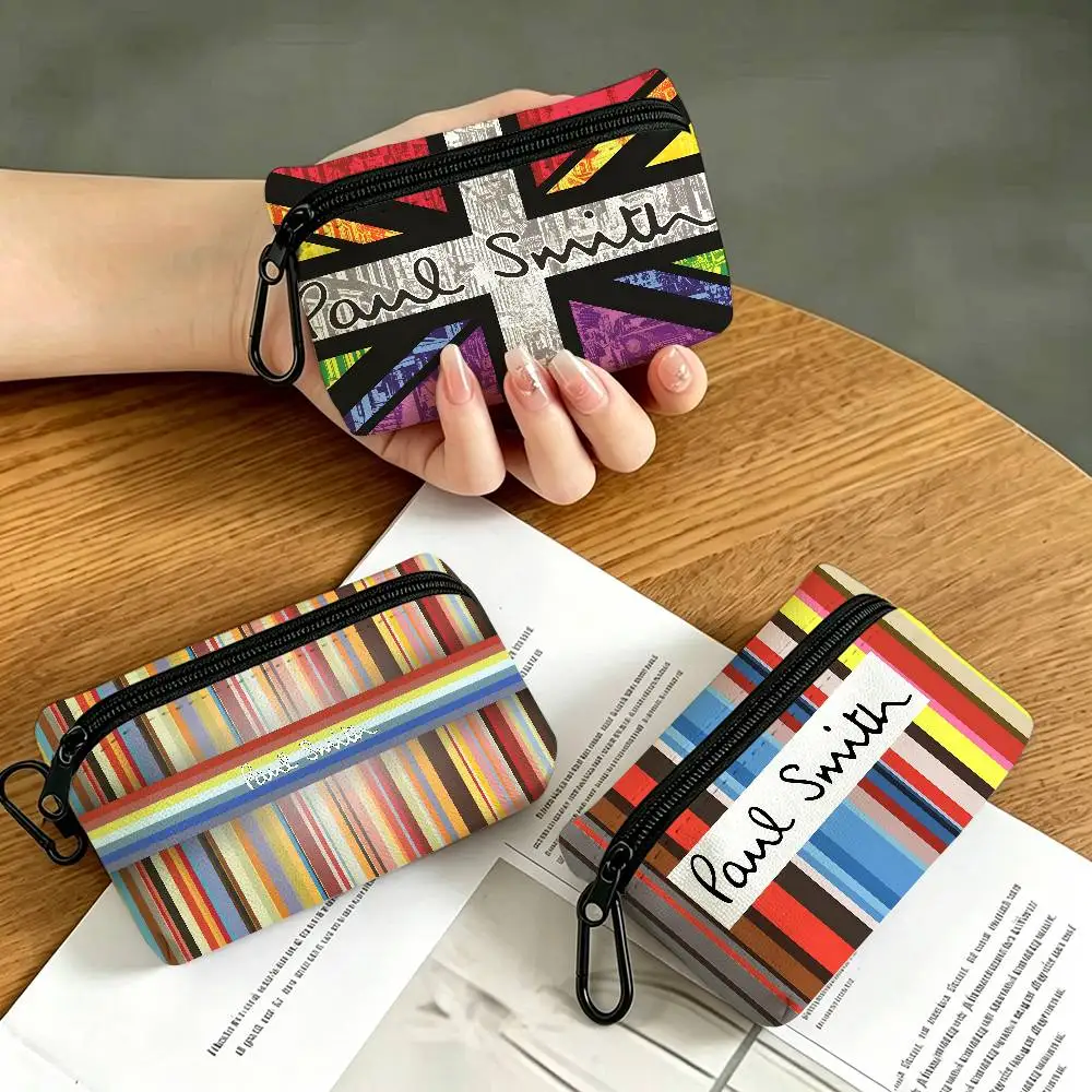 S_Smiths Fashion P_Paul Portable Oxford Cloth Coin Purse Alloy Carabiner Hook Small Zipper Pouch For Backpack Belt Daily