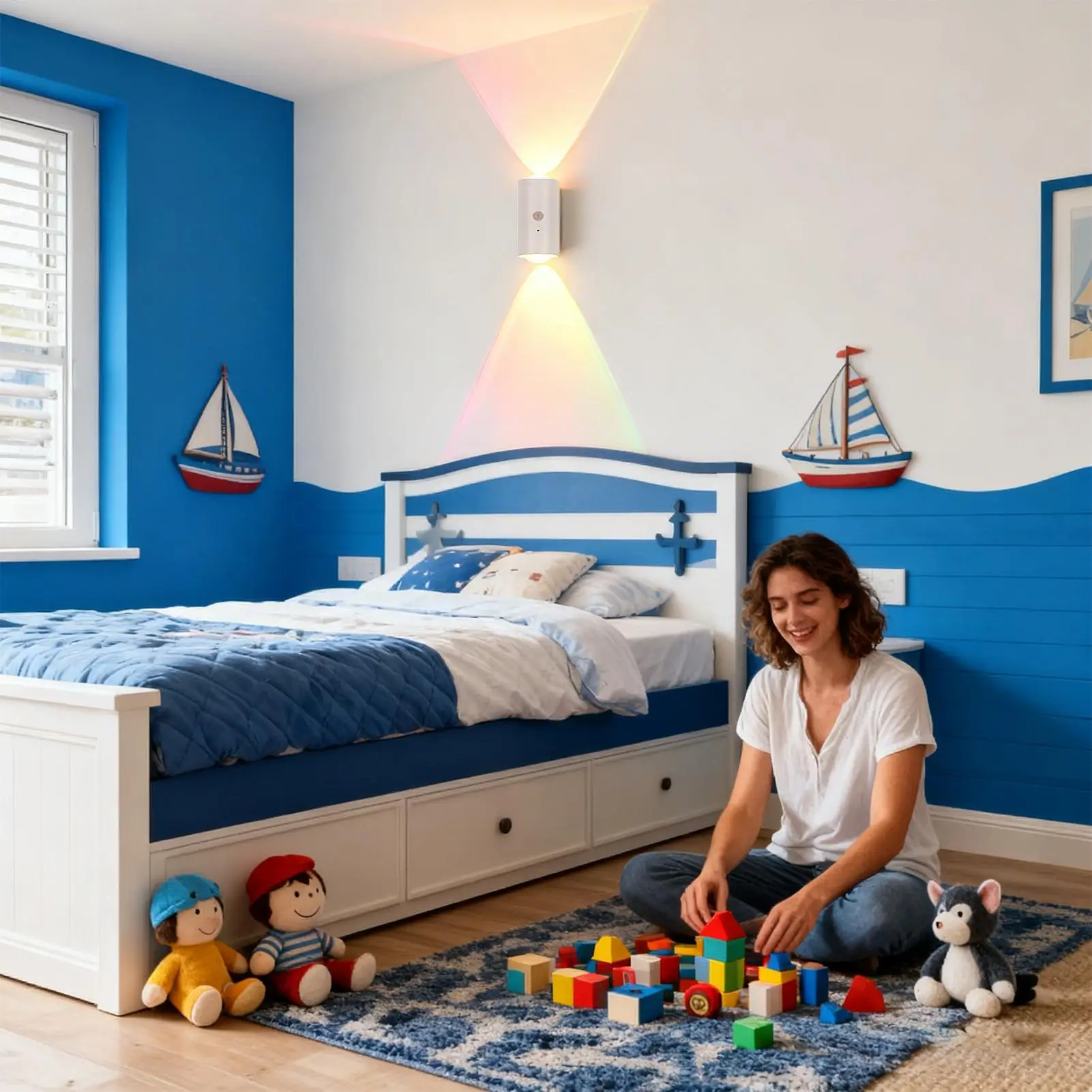 Motion Sensor Night Light Rechargeable Motion Activated Magnetic Smart Dimmable Light Automatic On Off For Living Room Bathroom